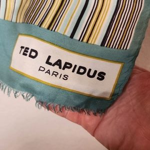 Ted Lapidus Striped Silk‎ Scarf Paris France